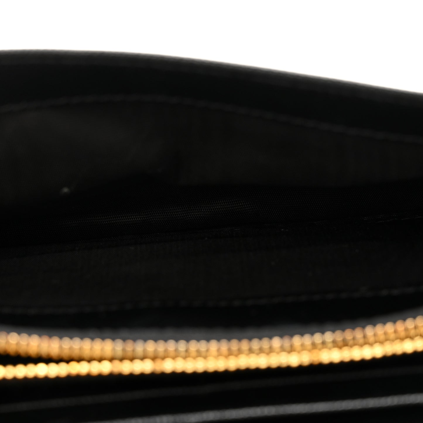 Saffiano Metal Oro Chain Wallet Black