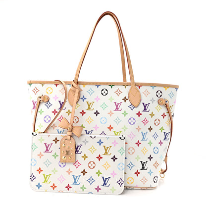 Louis Vuitton LV X TM Monogram Multicolor Neverfull MM White 3 of 10