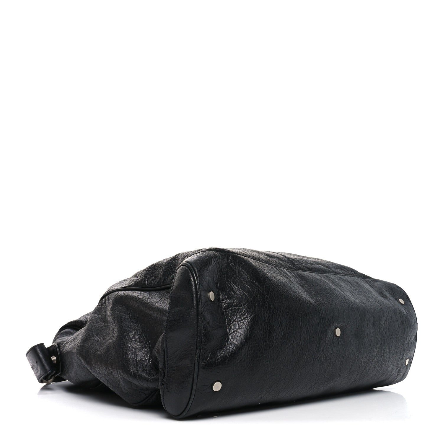 Balenciaga Agneau Classic Silver Hardware Weekender Black 4 of 12
