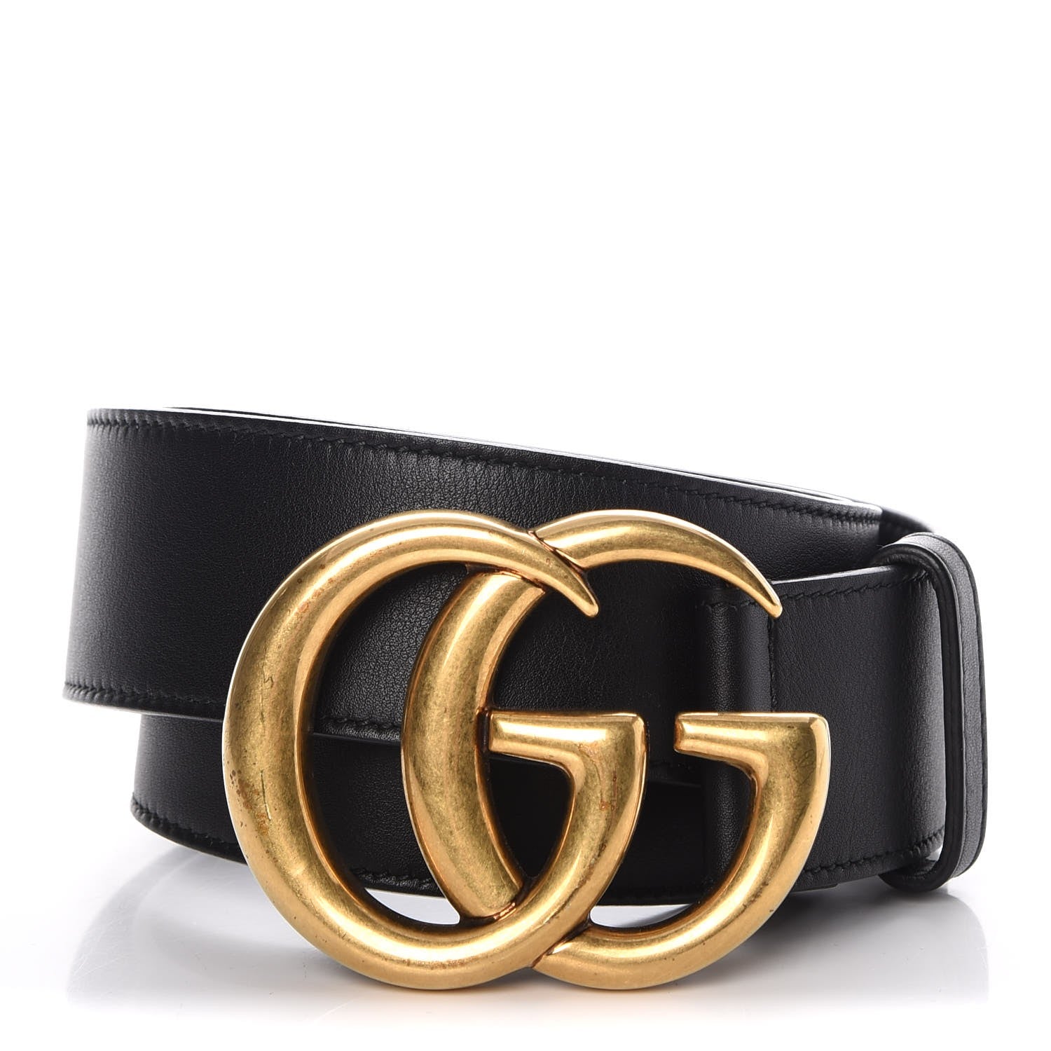 Gucci Calfskin Double G 40mm Belt 80 32 Black 1 of 7