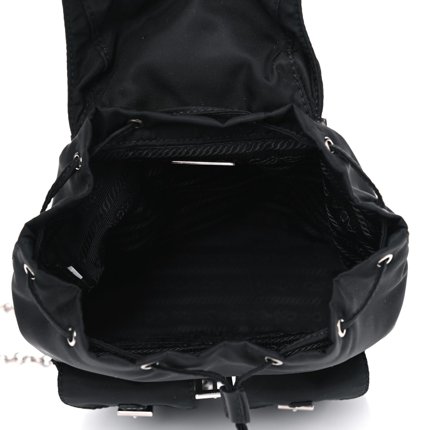 Nylon Vela Mini Crossbody Backpack Black