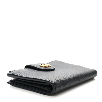 Gucci Dollar Calfskin Bamboo Double G Wallet Black 4 of 6