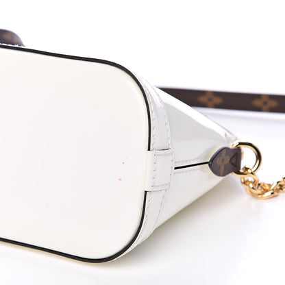 Louis Vuitton Patent Monogram Alma Mini Snow 10 of 12