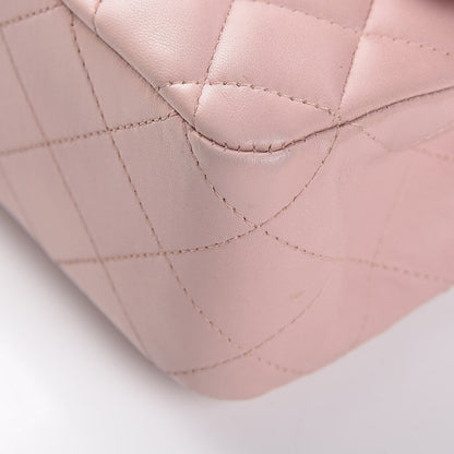 Chanel Lambskin Quilted Medium Double Flap Pink 15 of 17