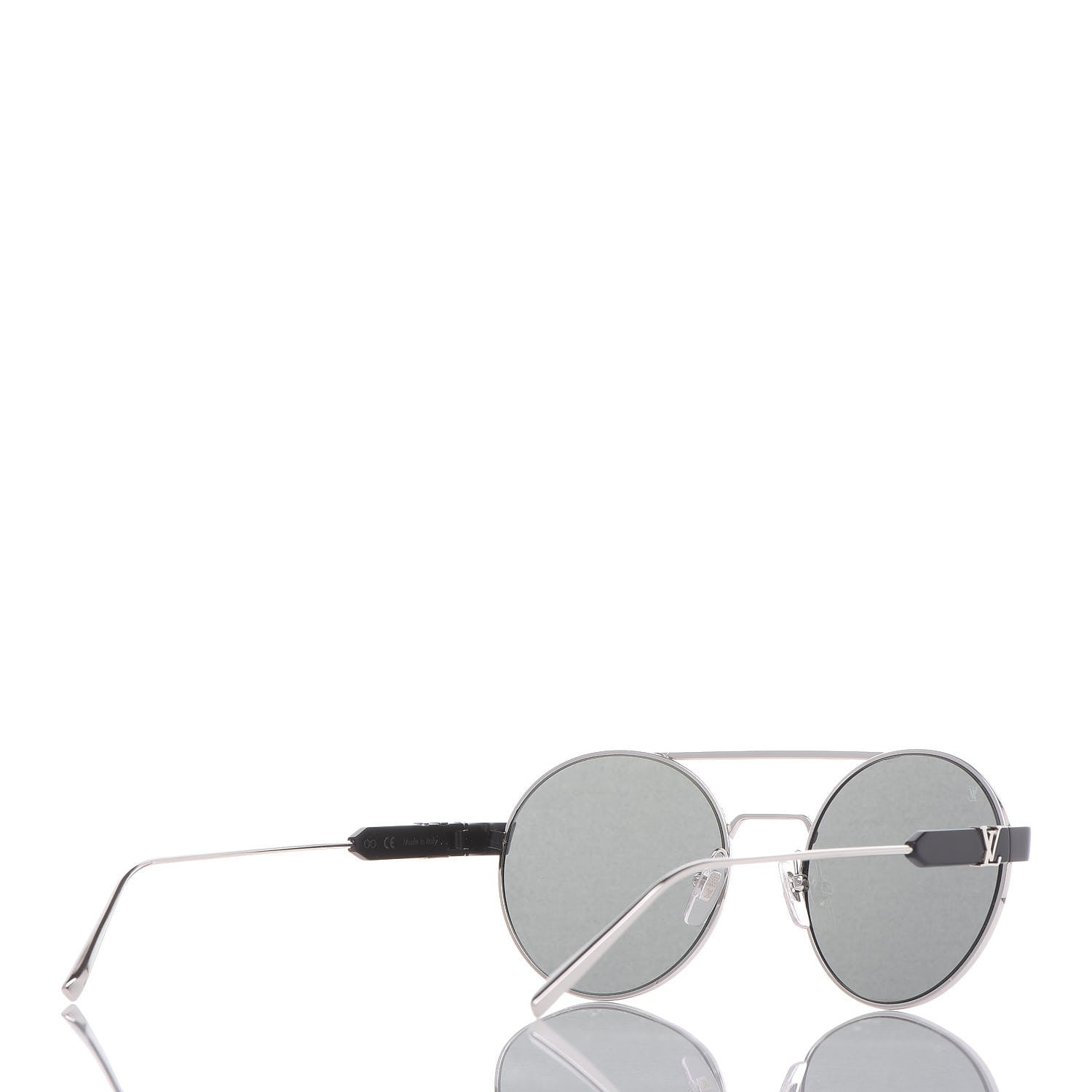 Louis Vuitton LV Starburst Round Sunglasses Z1103W Silver Black 4 of 8