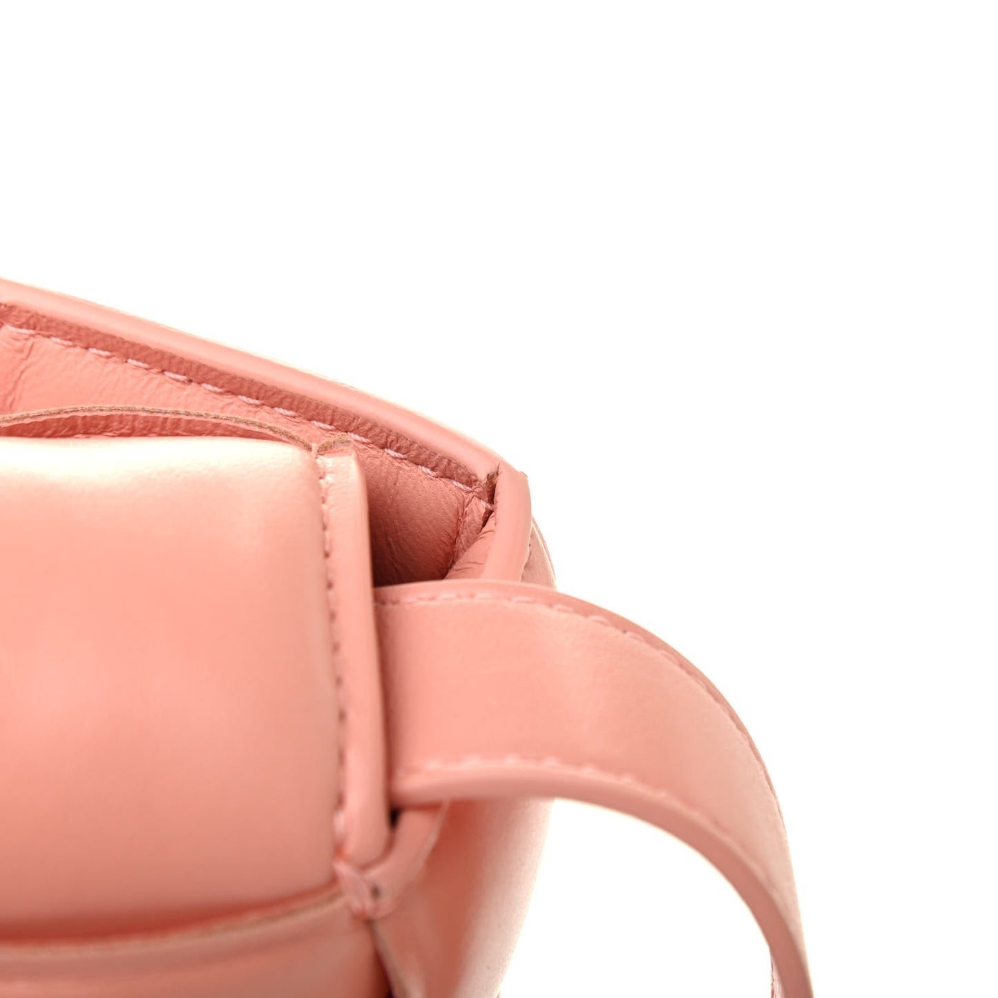 Nappa Maxi Intreccio Padded Cassette Crossbody Bag Peachy