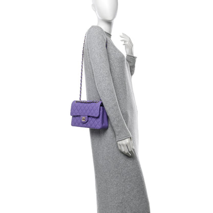 Chanel Caviar Quilted Small Double Flap Purple 2 of 11