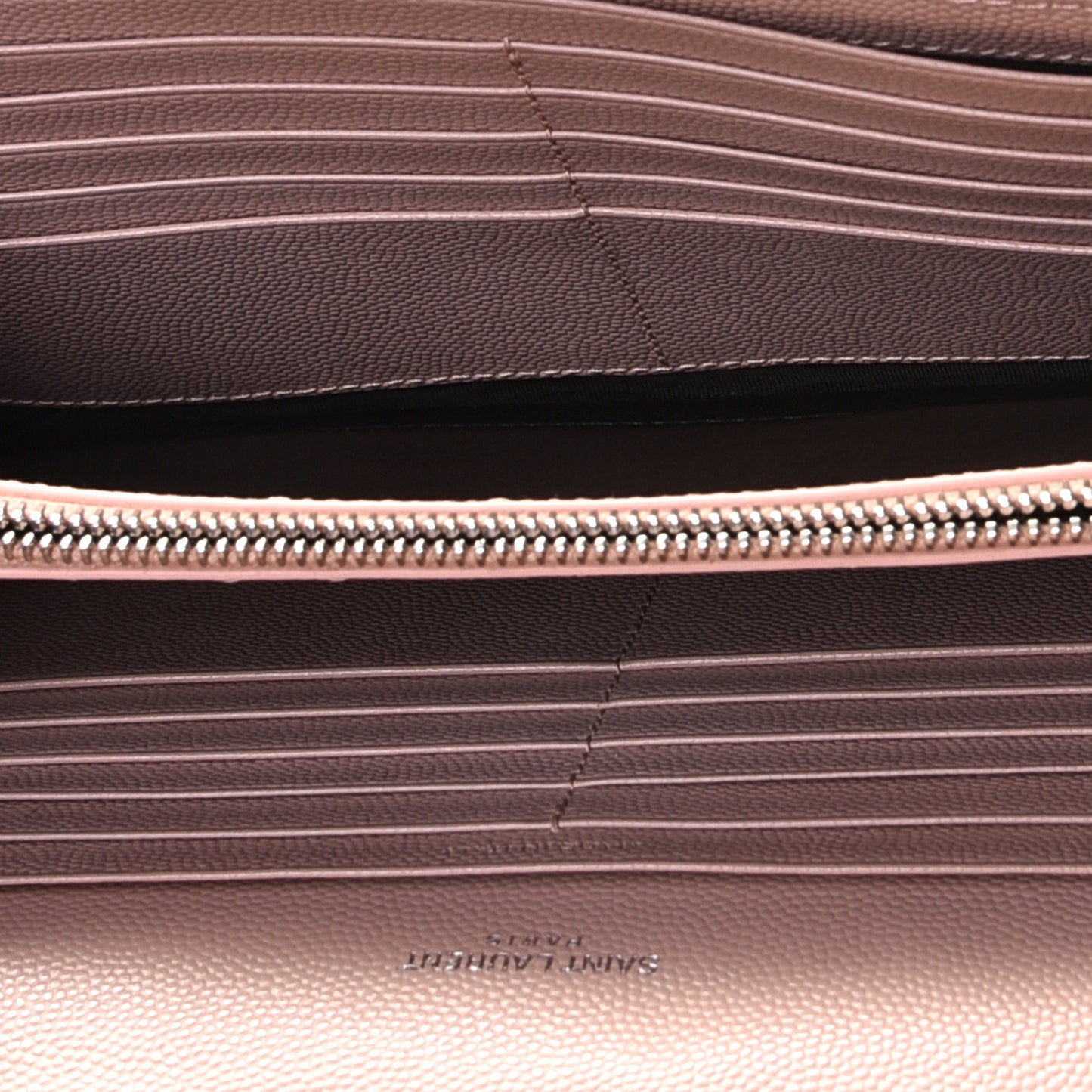 Grain De Poudre Matelasse Chevron Monogram Chain Wallet Pale Pink