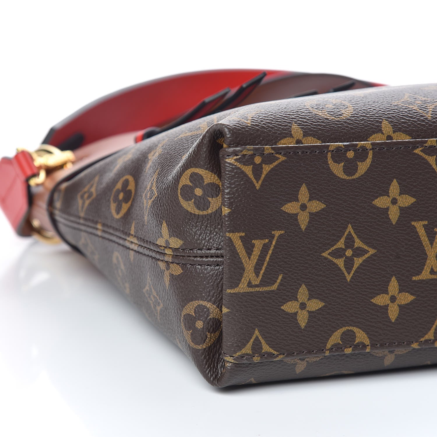 Louis Vuitton Monogram Tuileries Besace Caramel Rouge 8 of 9