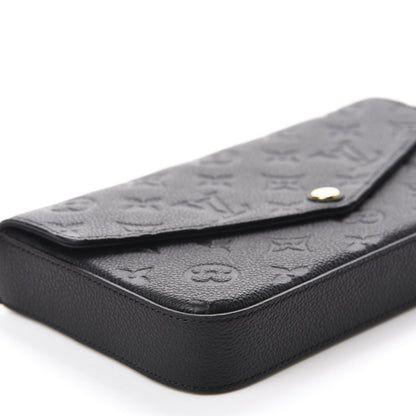 Louis Vuitton Empreinte Pochette Felicie Chain Wallet Black 6 of 12