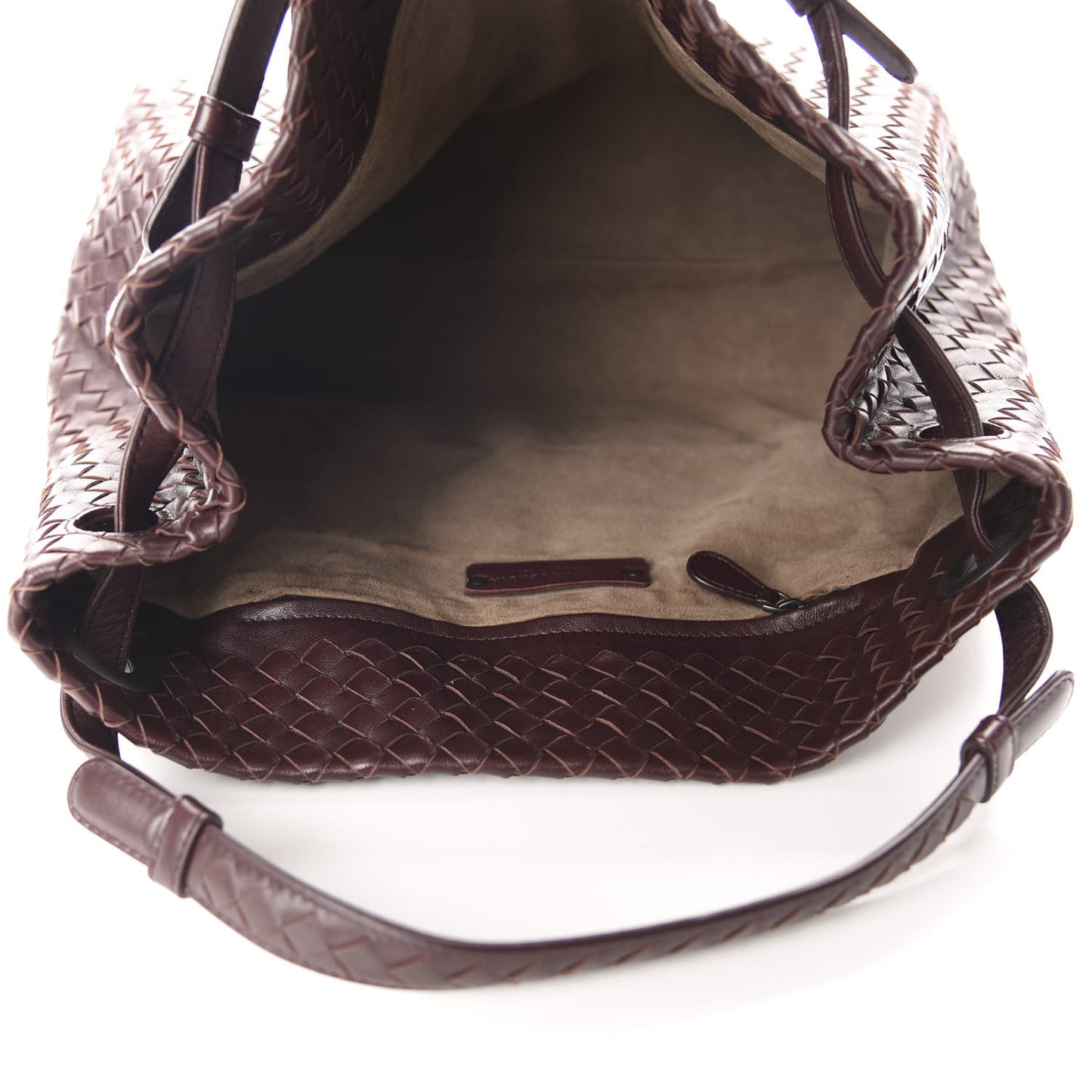 Nappa Intrecciato Garda Bag Dark Barolo