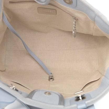 Chanel Mixed Fibers Small Deauville Tote Light Blue 5 of 11