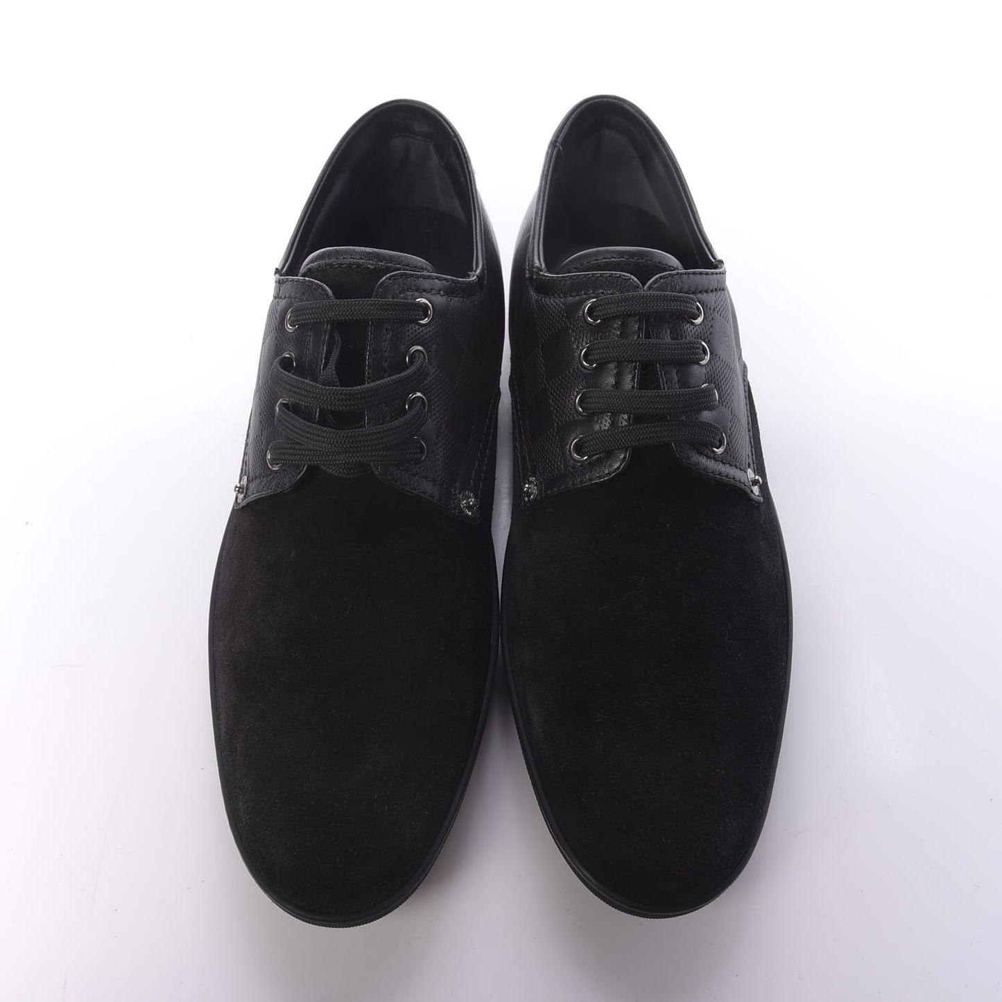 Damier Infini Suede Mens Team Derby Sneakers 8 Black