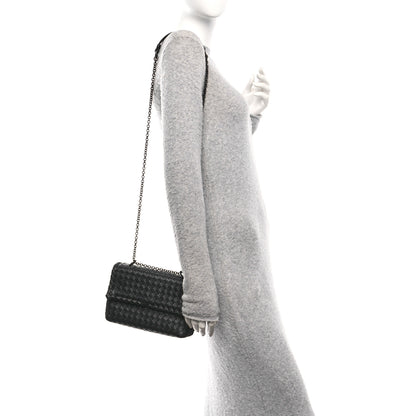 Bottega Veneta Nappa Intrecciato Baby Olimpia Shoulder Bag Black 2 of 12