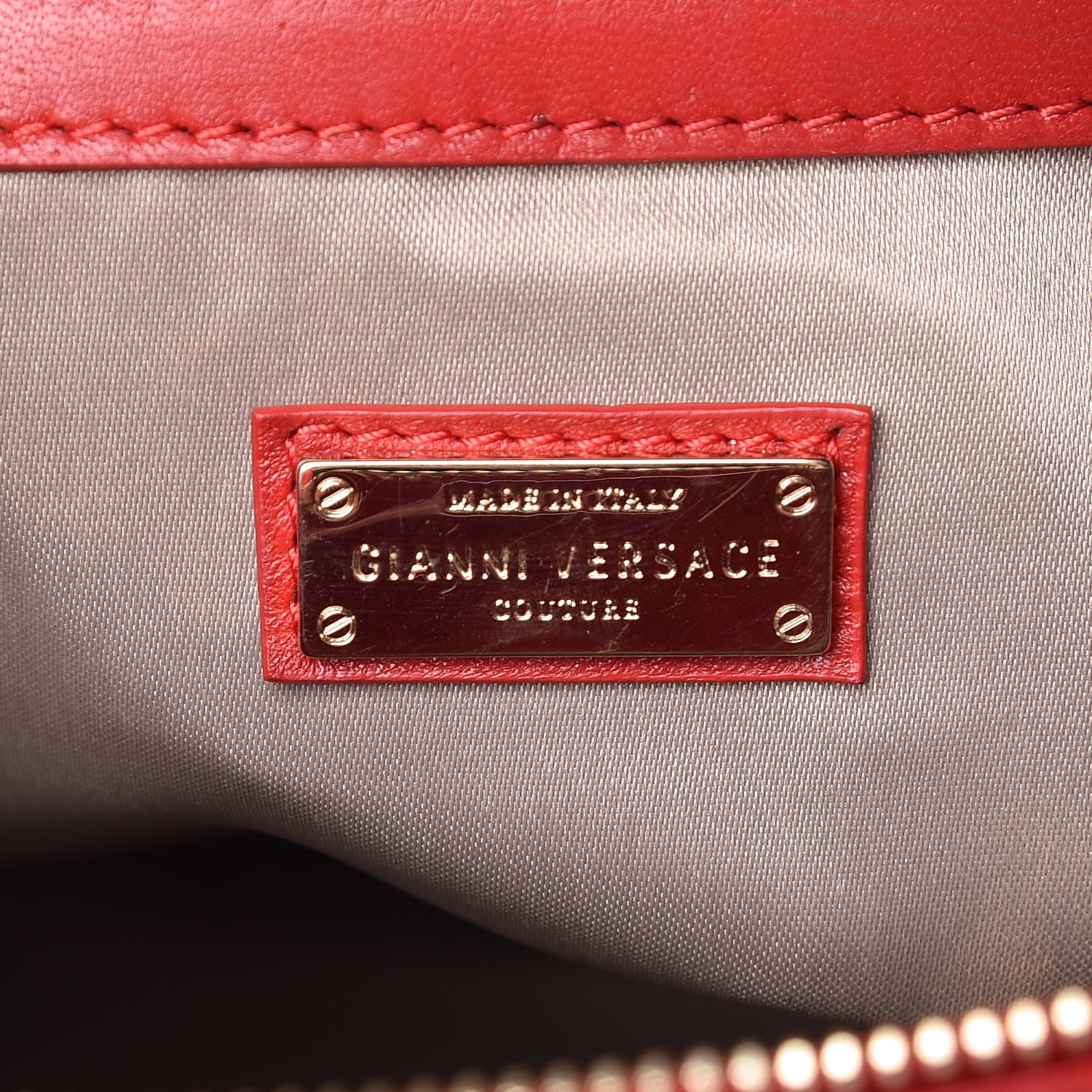 Versace Patent Couture Snap Out Of It Bag Red 6 of 13