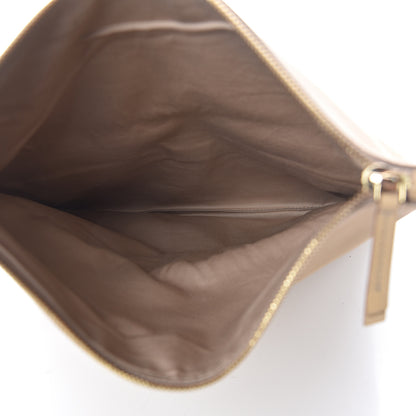MCM Visetos Corina Foldover Crossbody Bag Latte Beige 4 of 9