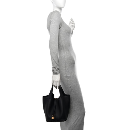 Hermes Taurillon Clemence Picotin Lock 22 MM Bleu Nuit 2 of 10