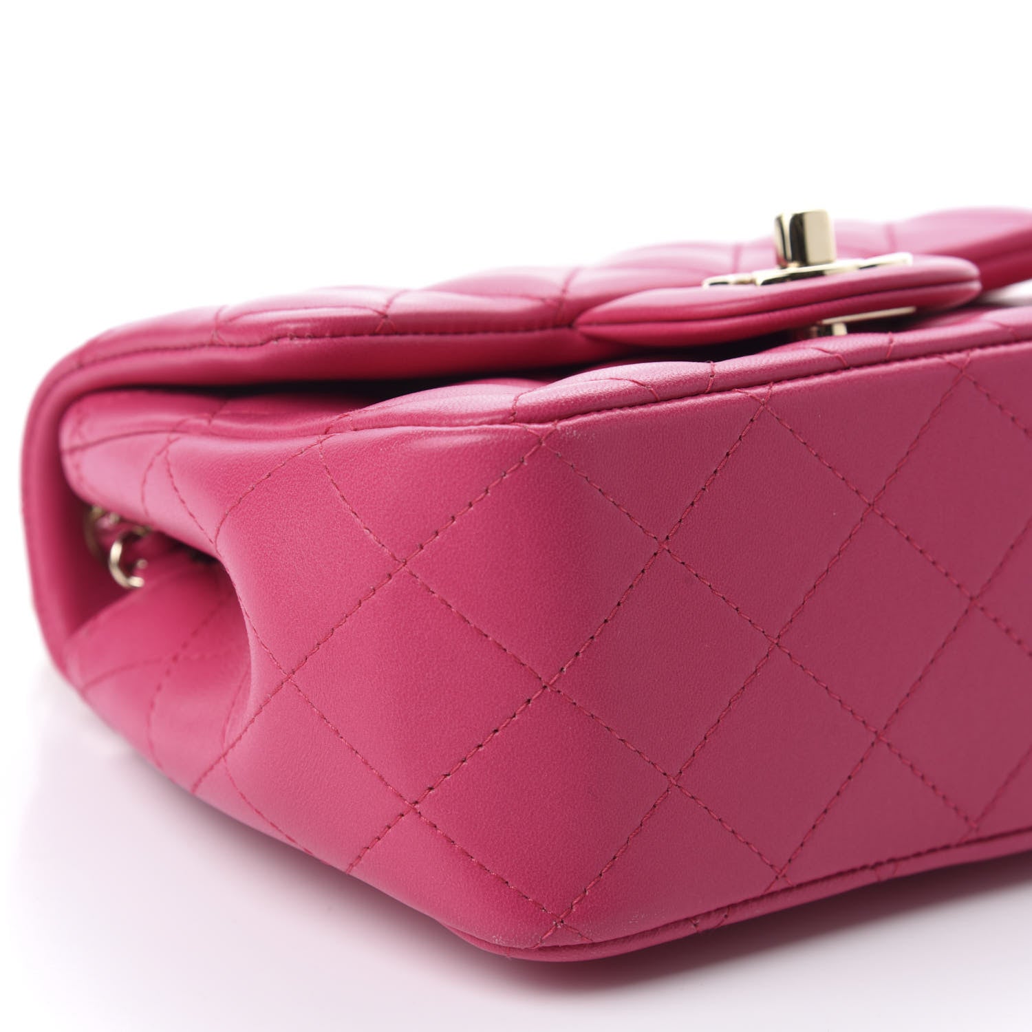 Chanel Lambskin Quilted Mini Square Flap Fuchsia 6 of 14