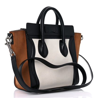 Celine Smooth Drummed Calfskin Nano Tri-Color Luggage White 3 of 18