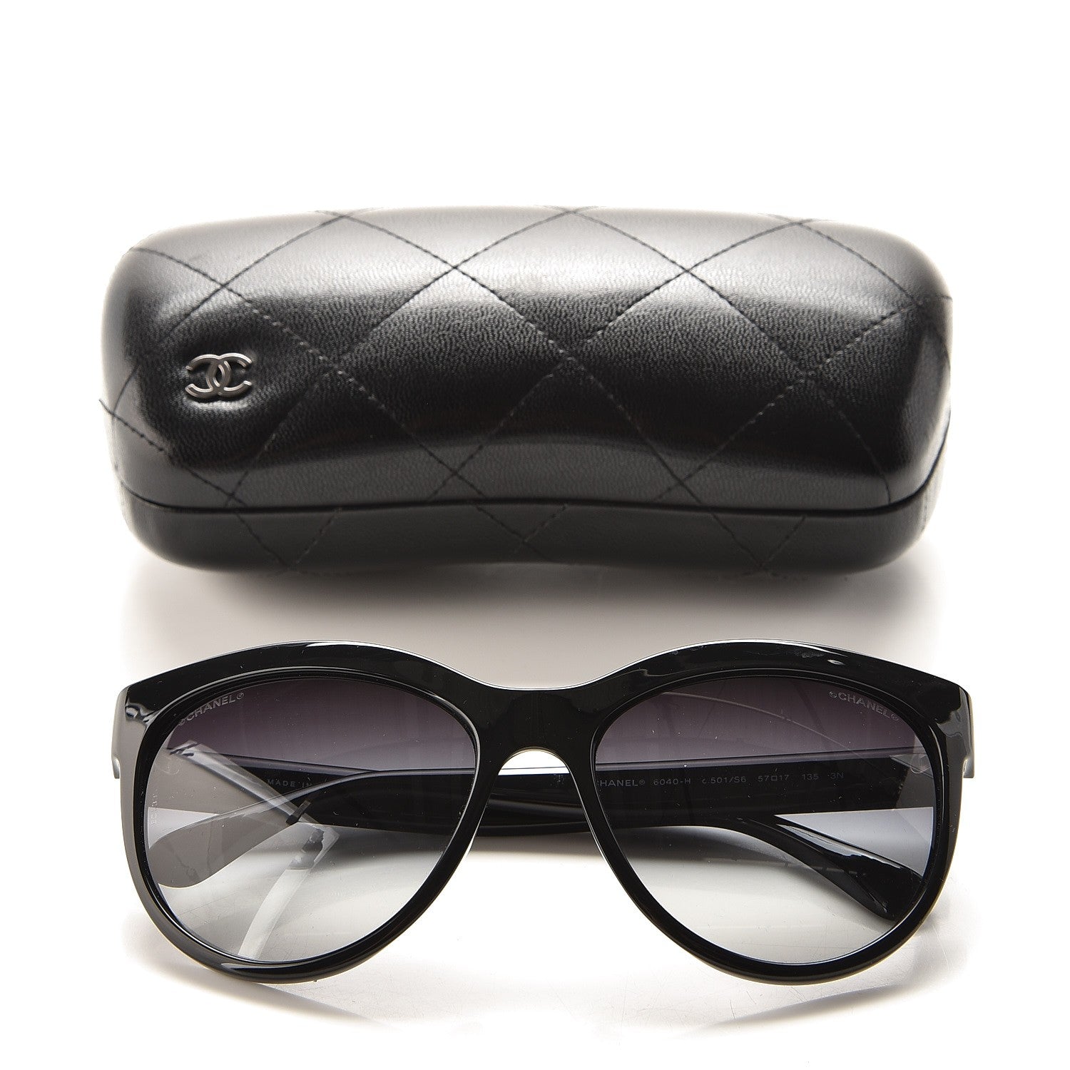 Chanel Freshwater Cultured Pearl Butterfly Sunglasses 6040-H Black 9 of 9
