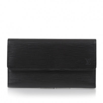 Louis Vuitton Epi Porte Tresor International Wallet Black 1 of 13