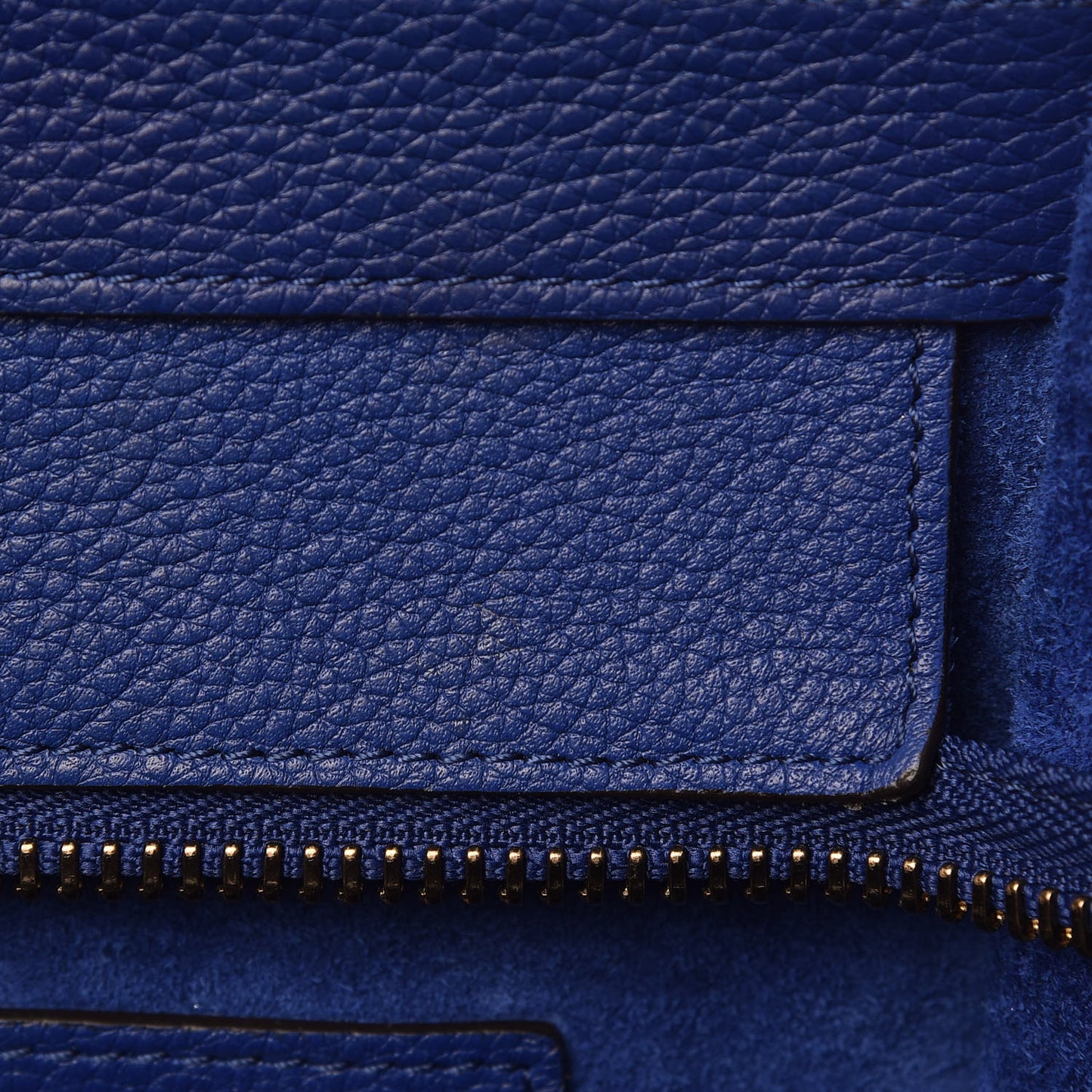 Drummed Calfskin Mini Luggage Indigo