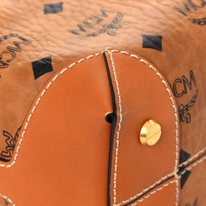 MCM Visetos Berlin Mini Drawstring Bucket Bag Cognac 10 of 15