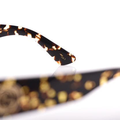 Gucci Square Frame GG0083S Sunglasses Glitter Blue Havana Brown 7 of 8
