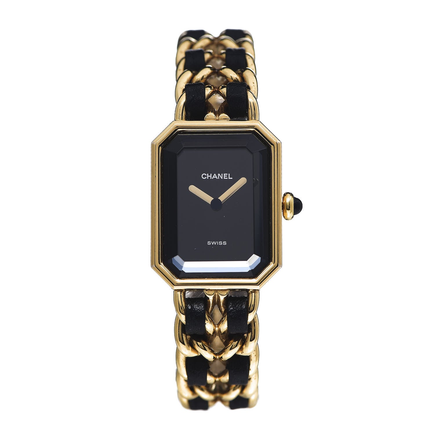 Chanel Stainless Steel Lambskin 20mm Chain Premiere Quartz Watch Gold L 1 of 5