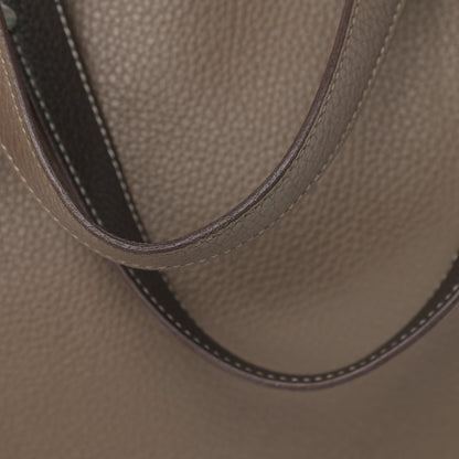 Hermes Taurillon Clemence Double Sens 36 Reversible Tote Etoupe Etain 20 of 23