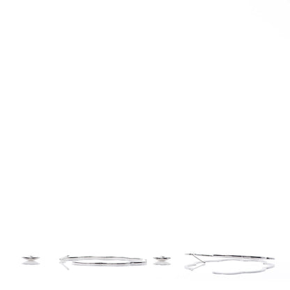 Chanel 18K White Gold Large Profil de Camelia Hoop Earrings 3 of 4