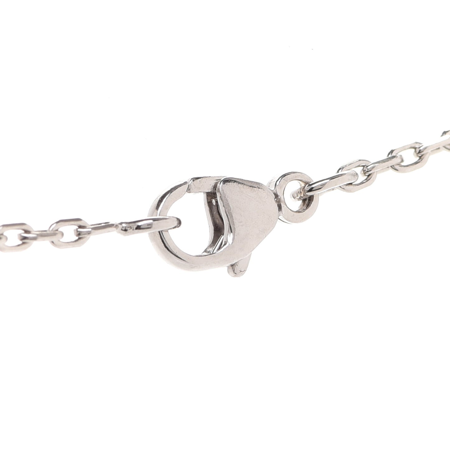 Lacquered Palladium Mini Pop H Pendant Necklace White