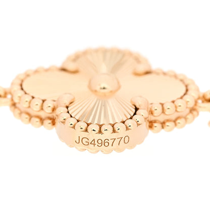 Van Cleef & Arpels 18K Yellow Gold 5 Motifs Guilloche Vintage Alhambra Bracelet 4 of 6
