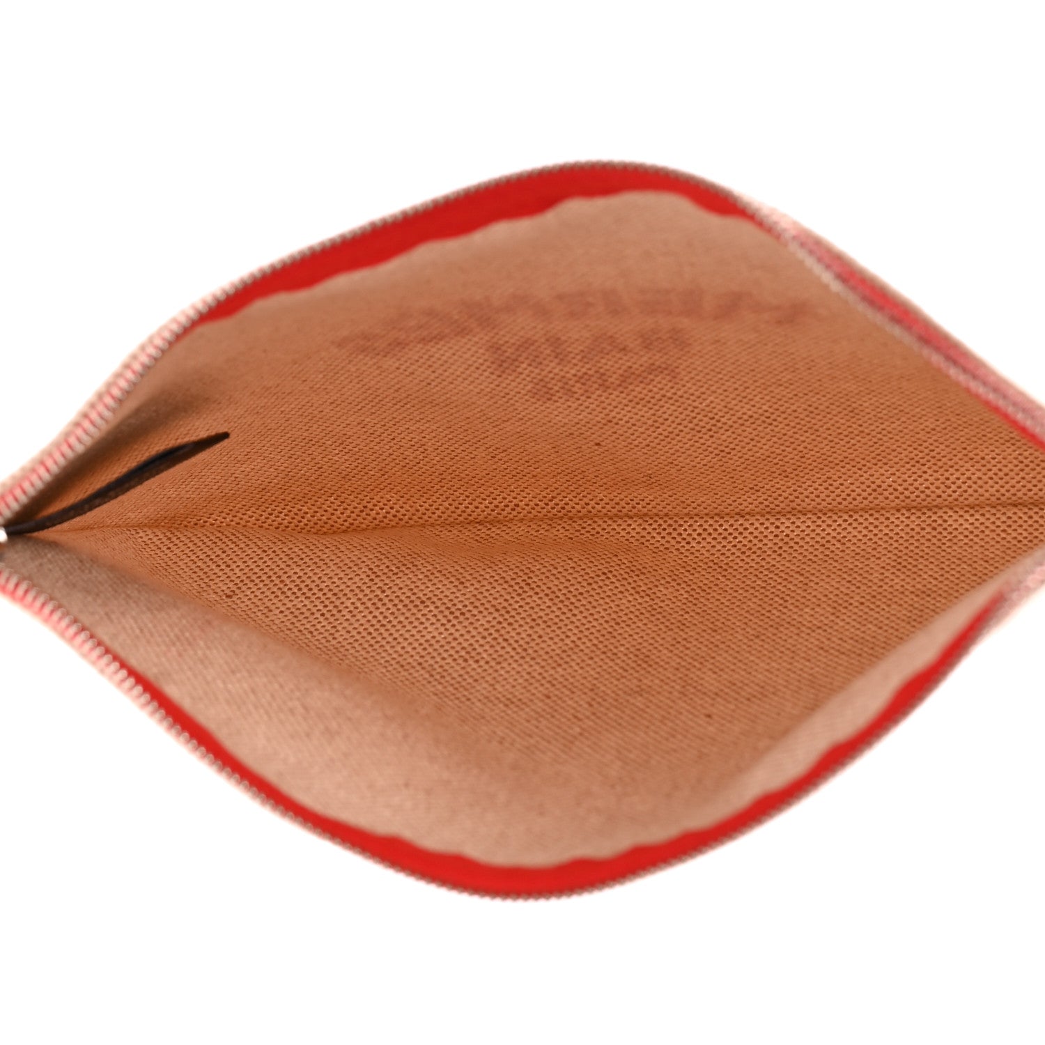 Hermes Toile Flat Yachting Pouch Rouge 5 of 6