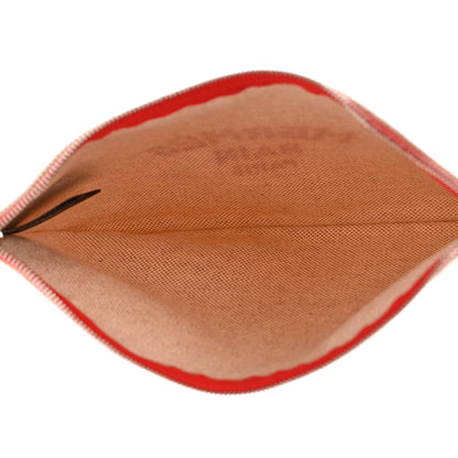 Hermes Toile Flat Yachting Pouch Rouge 5 of 6