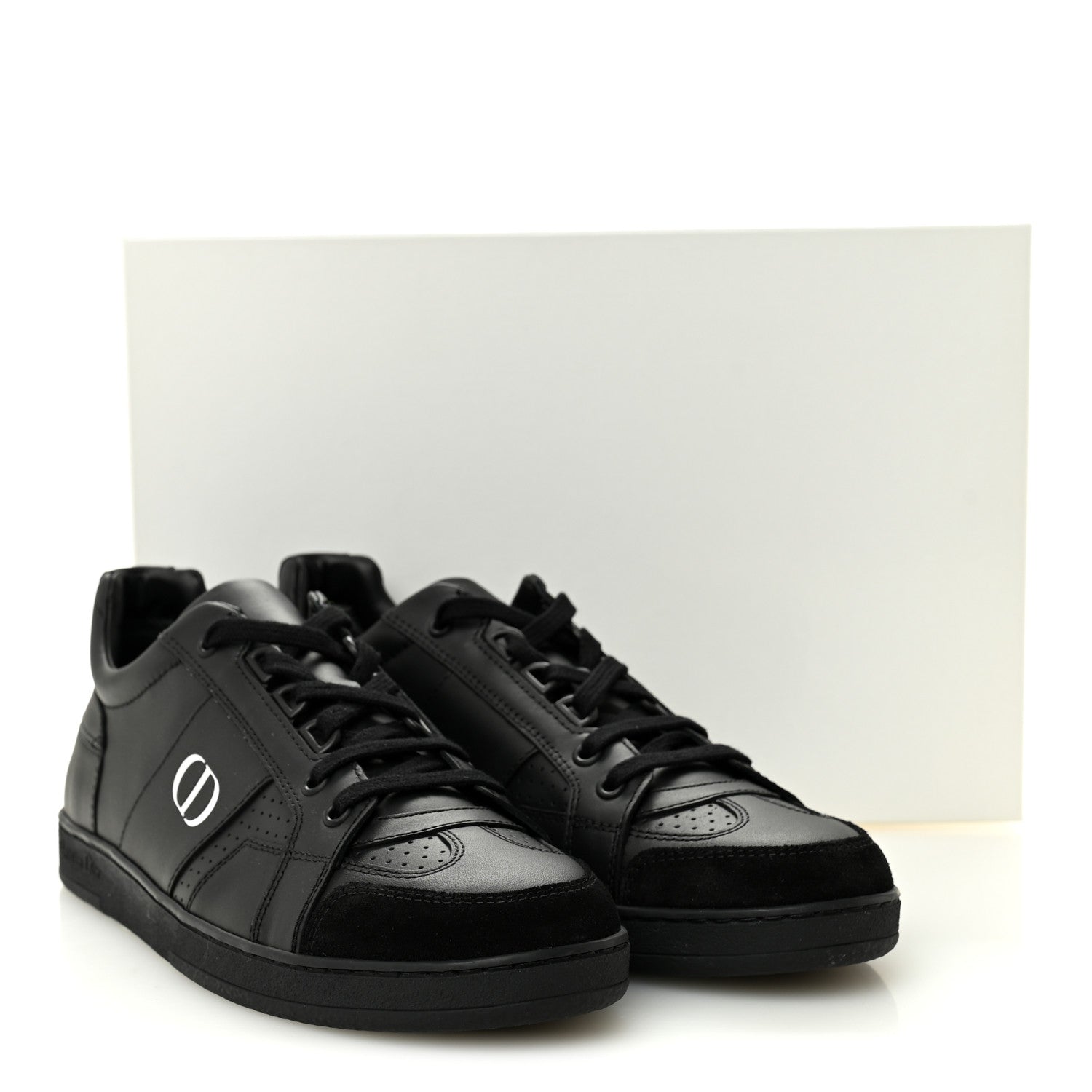 Christian Dior Calfskin Suede Logo Sneakers 38 Black 10 of 10