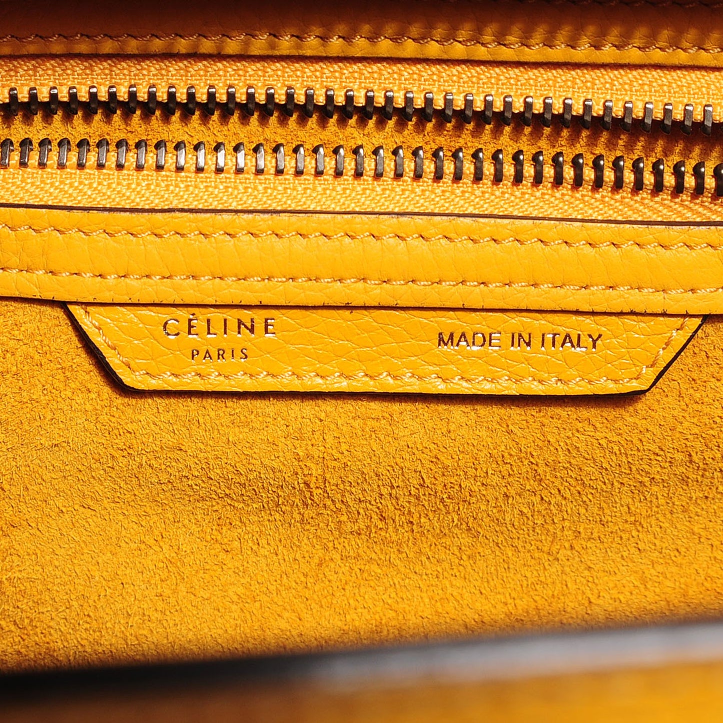 Drummed Calfskin Micro Luggage Ocre