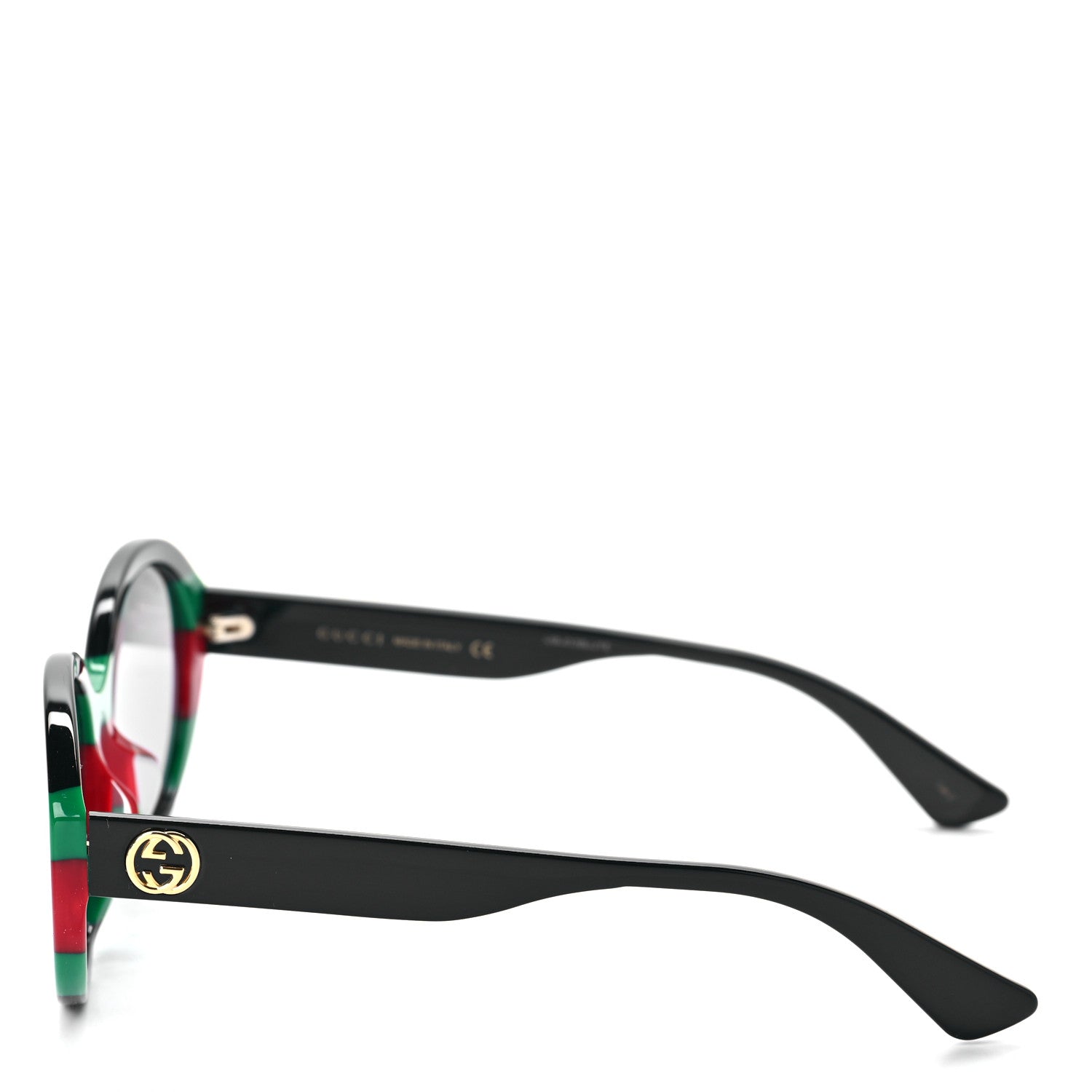 Gucci Round Web Sunglasses GG0279SA Black Green 3 of 8