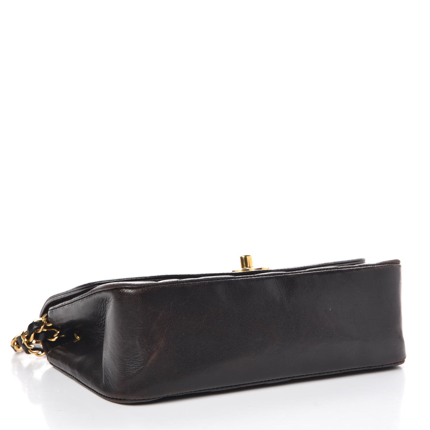 Lambskin Quilted Small Single Flap Black