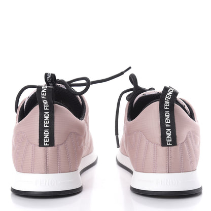Fendi Nylon FFreedom Sneakers 39 White Rosa 6 of 9