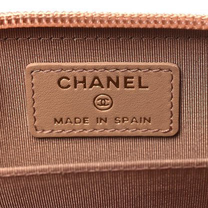 Chanel Caviar Quilted Boy Zip Around Coin Purse Wallet Beige 6 of 7