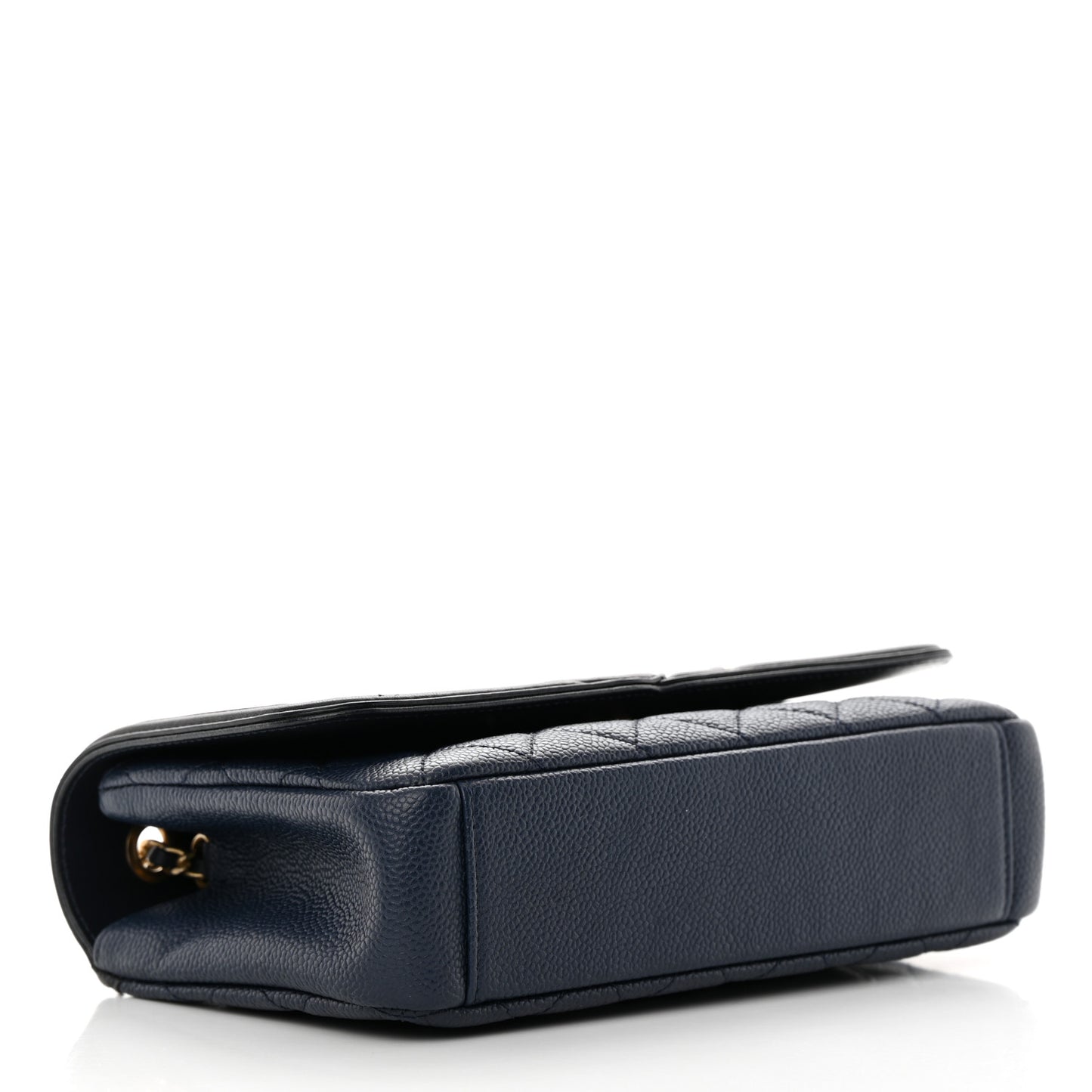 Caviar Quilted Small CC Filigree Flap Navy Black