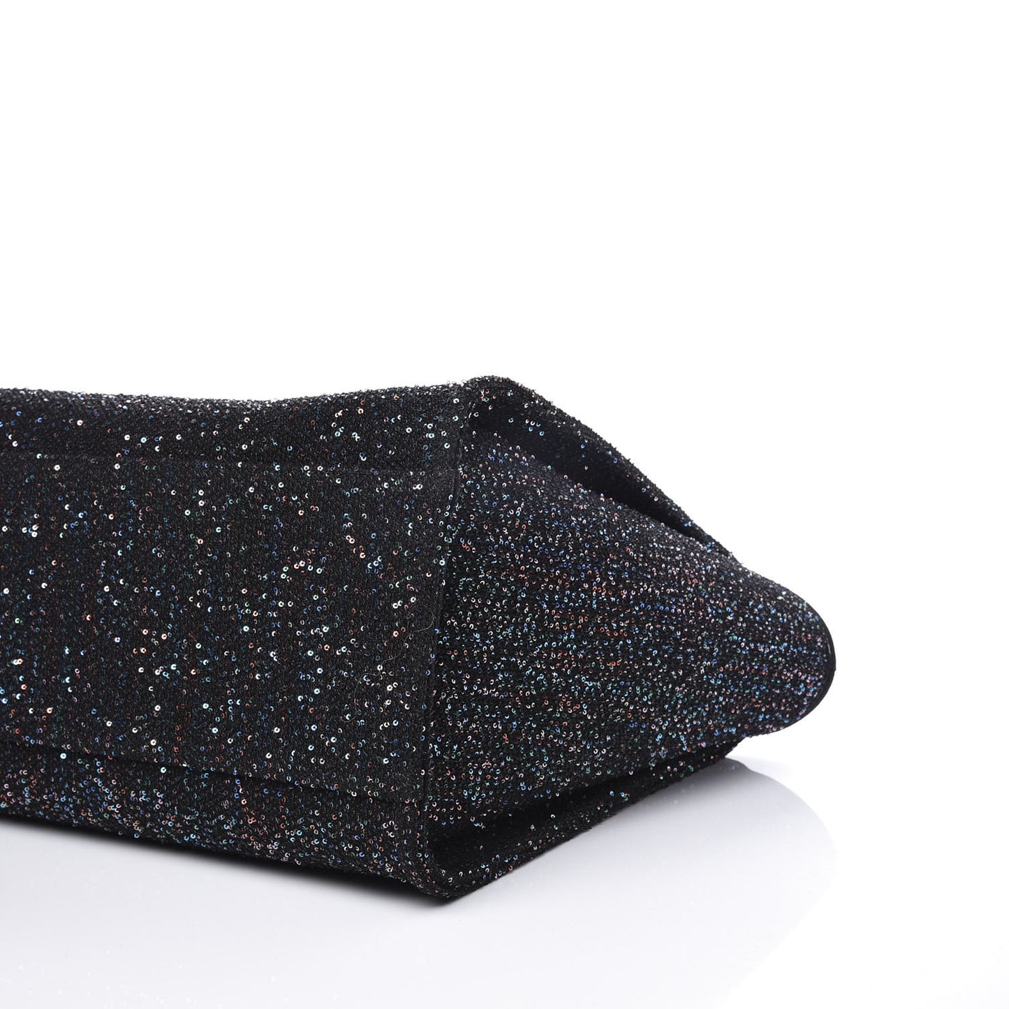 Calfskin Sequin Medium Deauville Tote Black