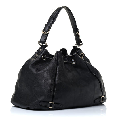 MCM Calfskin Ottomar Drawstring Shoulder Bag Black 2 of 4