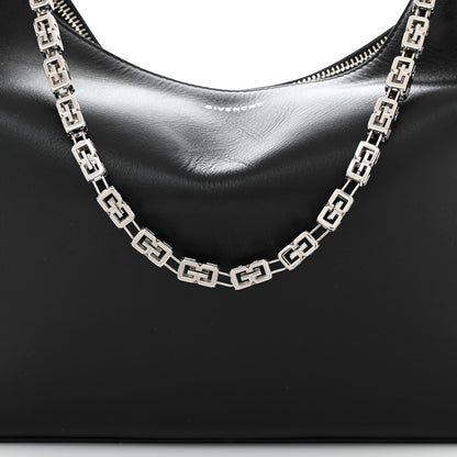 Givenchy Smooth Calfskin Medium Moon Cut Out Shoulder Bag Black 7 of 9