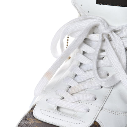 Louis Vuitton Calfskin Monogram Rivoli High Top Sneakers 10 White 21 of 22