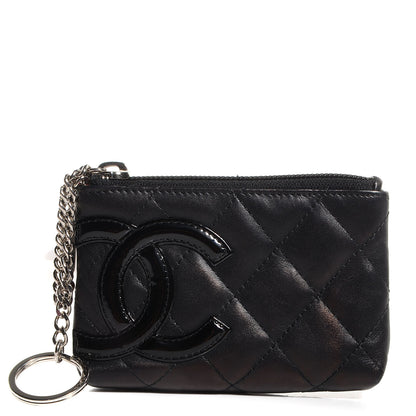 Chanel Calfskin Quilted Cambon Key Pouch Black 1 of 9
