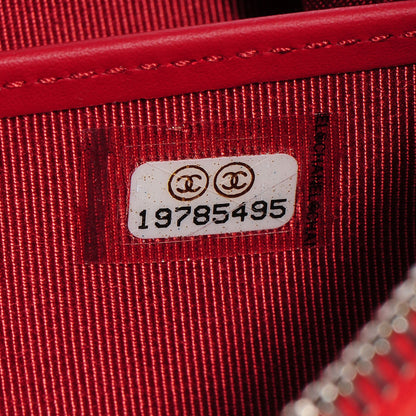 Chanel Caviar Quilted Large Gusset Zip Around Wallet Red 7 of 7