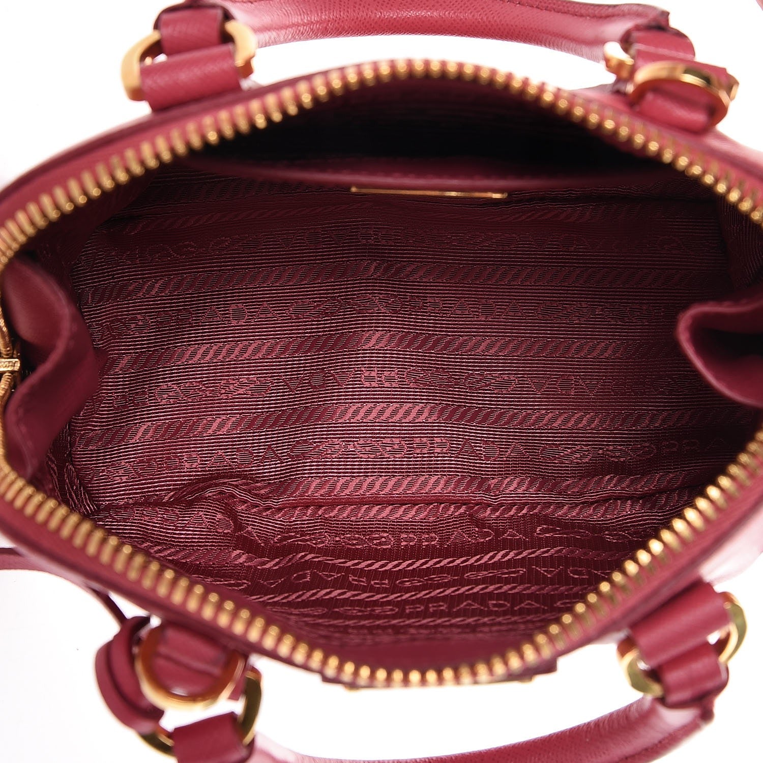 Prada Saffiano Lux Mini Promenade Tote Peonia 5 of 8