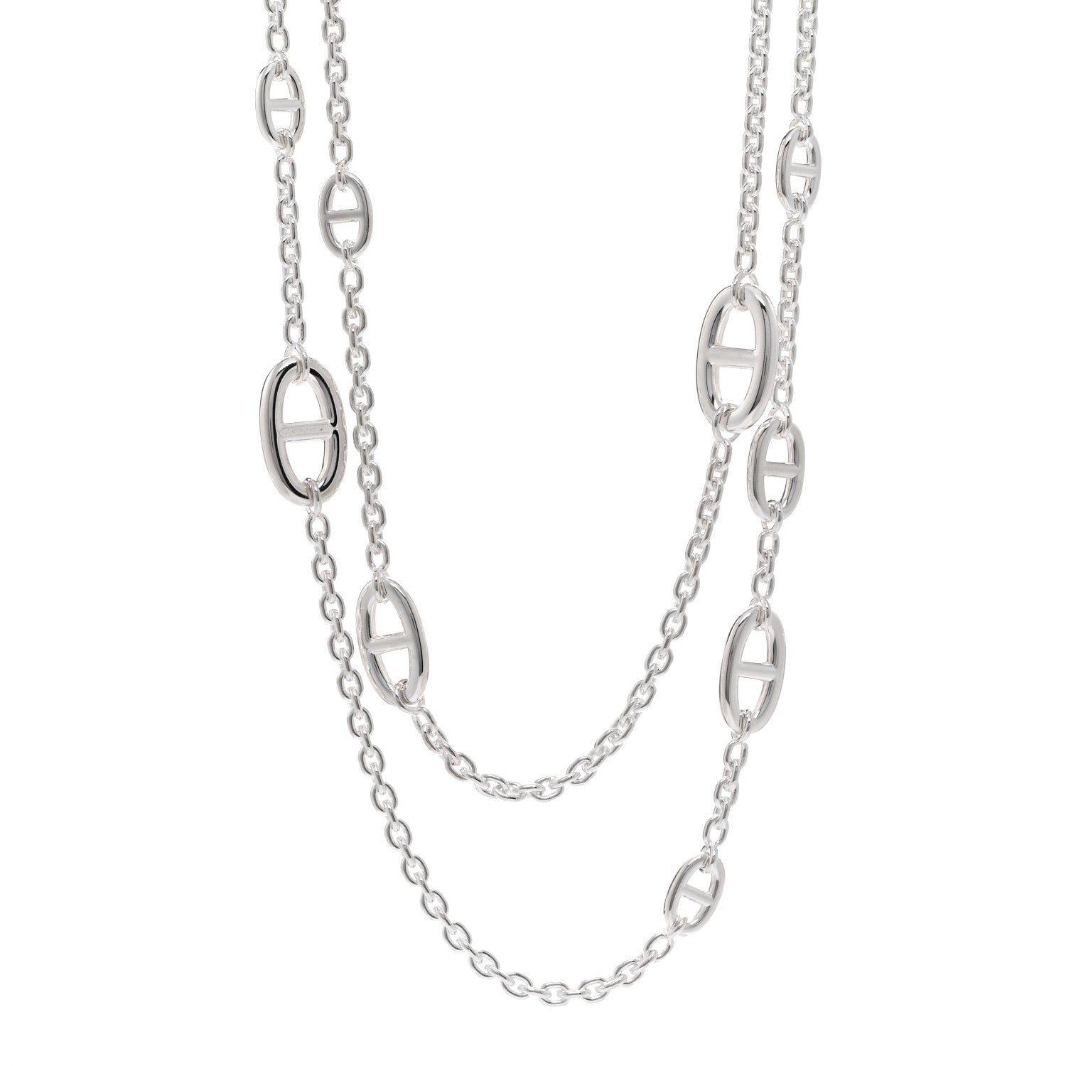 Hermes Sterling Silver Farandole Necklace 160 1 of 5